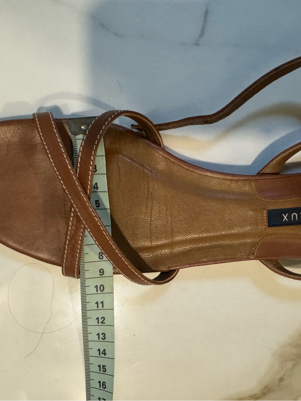 Margaux Tan Leather Strappy Ankle-Wrap Sandals - Picture 10 of 14